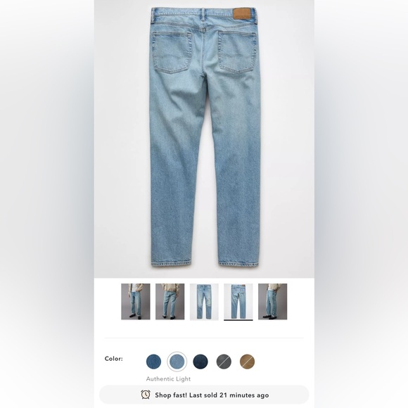 American Eagle AE Easy Flex Original Straight Men’s 32x30 Jeans NWT - Picture 4 of 8